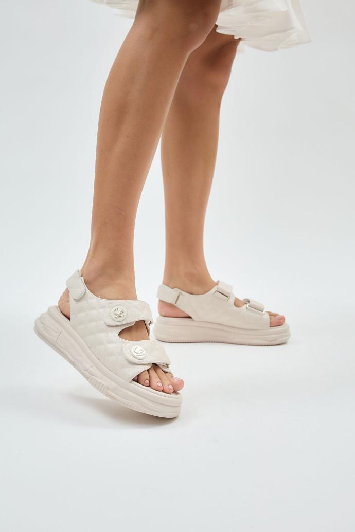 Сандалии женские LONZA на платформе р. 40 Бежевый (198736) - фото 4