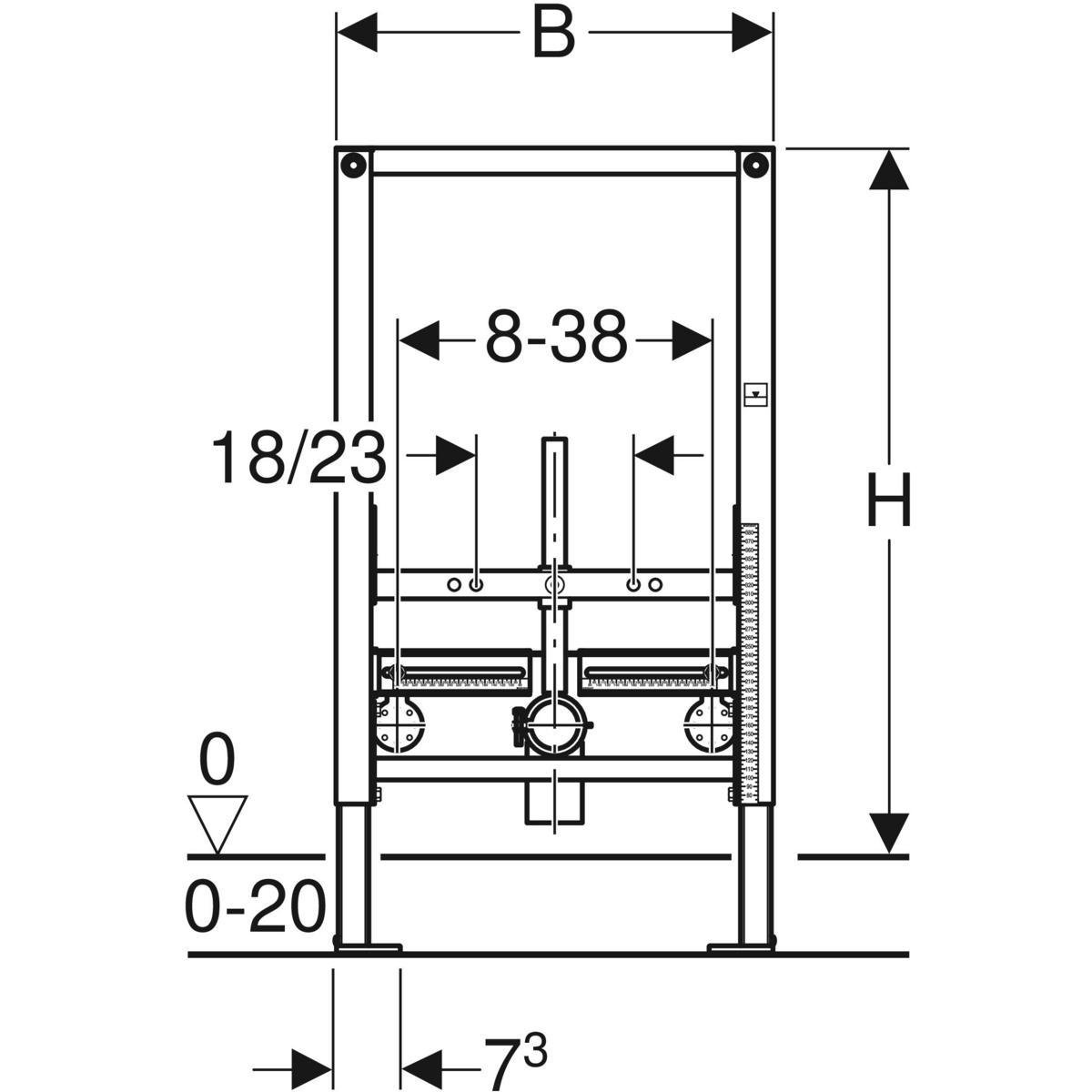 Інсталяційна система для біде Geberit Duofix 111.524.00.1 (132757) - фото 2