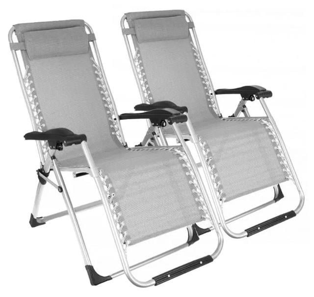 Шезлонги Bonro BG-007 2 шт. Серый (2594528636)
