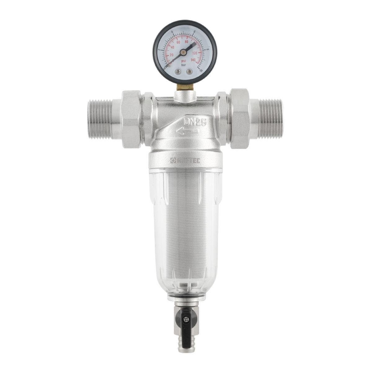 Фільтр самопромивний Raftec з манометром 1" (SW-98623) Фільтр самопромивний Raftec з манометром 1" (SW-98623)