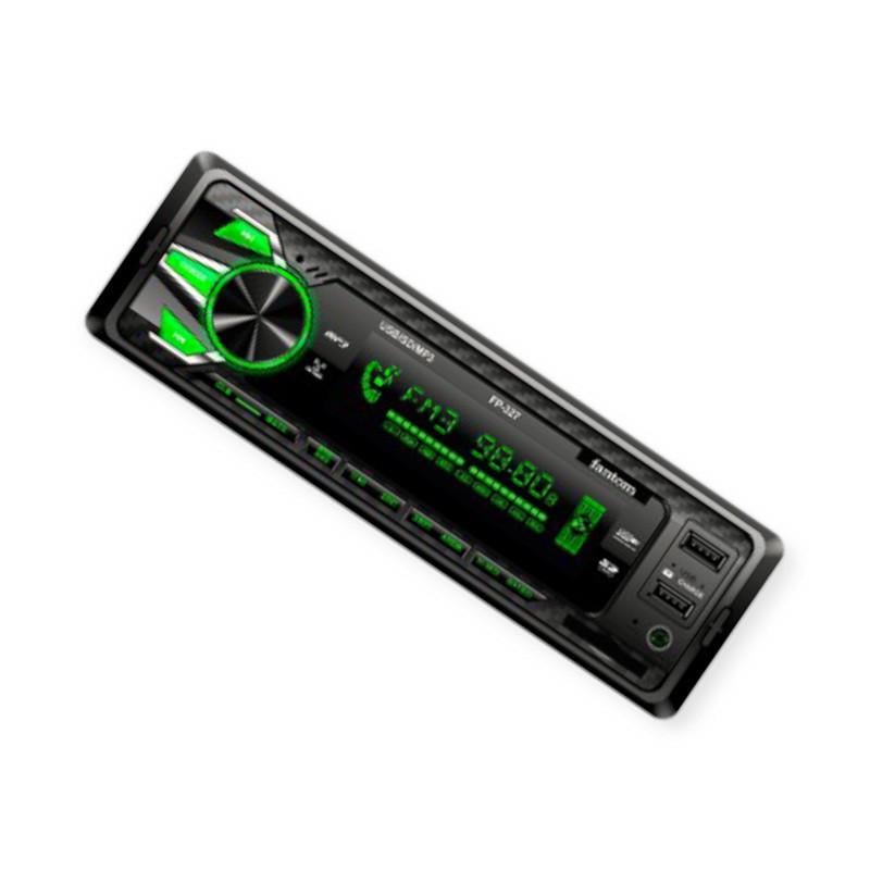 МагнітолаFantomFP-327FM/USB/SD/AUX/MP3/WMA/зеленапідсвітка/usbслотдлязаряджання телефону (3064536882)