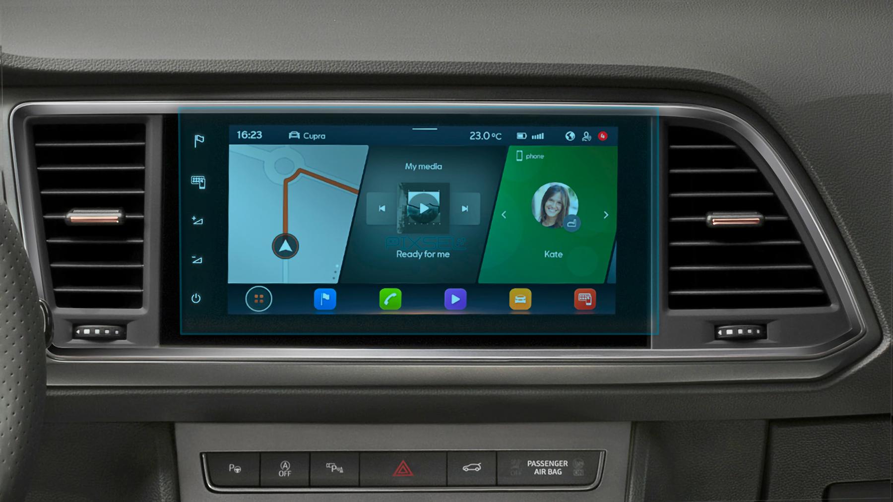 Стекло защитное Pixsel гибридный глянец на монитор SEAT ATECA 11,4“ 2020