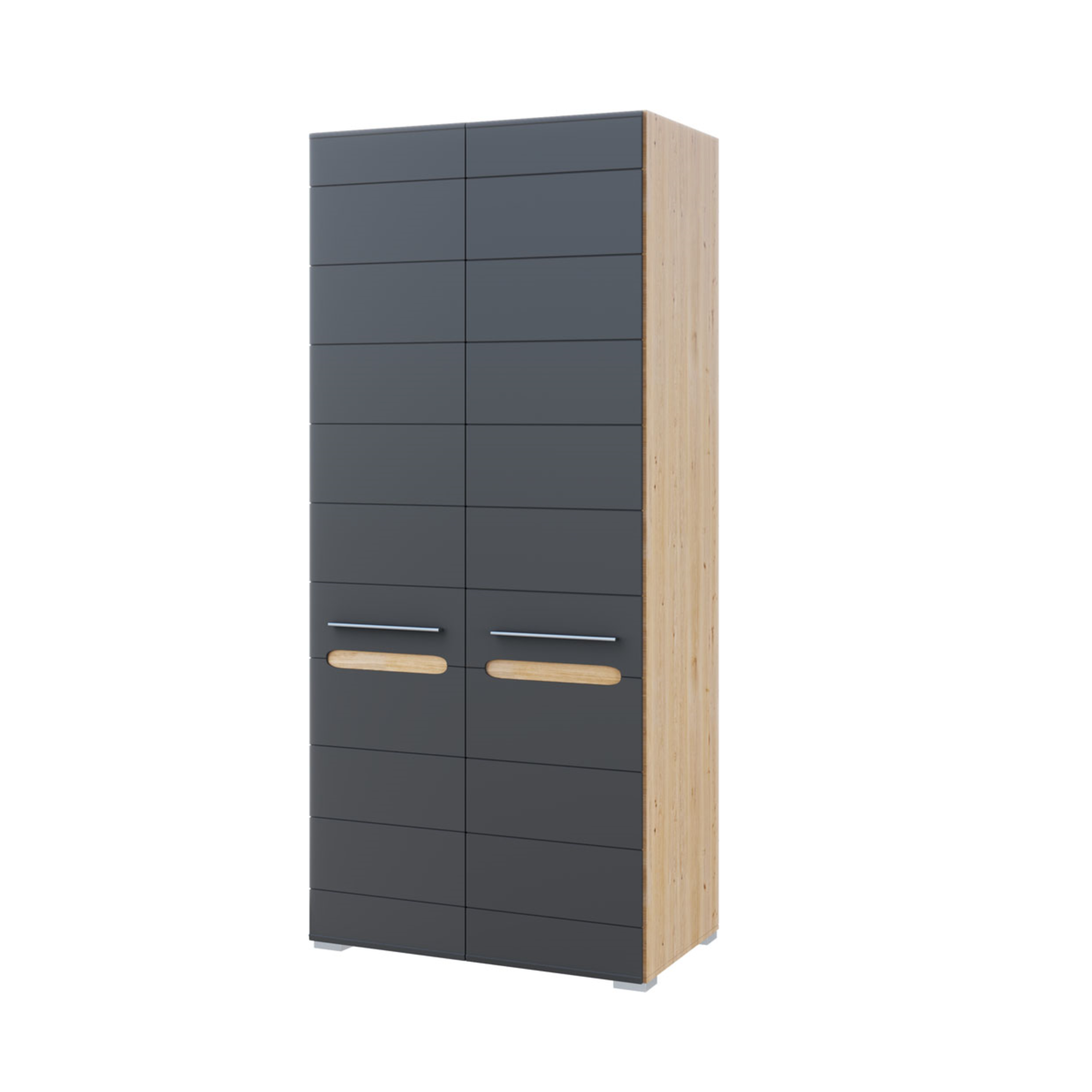 Шкаф распашный Світ Меблів Бьянко 2Д ДСП/МДФ Дуб артизан/графит Шкаф распашный Світ Меблів Бьянко 2Д ДСП/МДФ Дуб артизан/графит