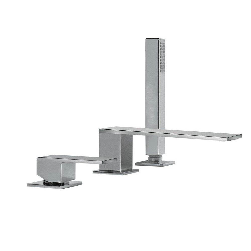 Смеситель на борт ванны Tres Cuadro 00616105 на три отверстия Хром (153878)