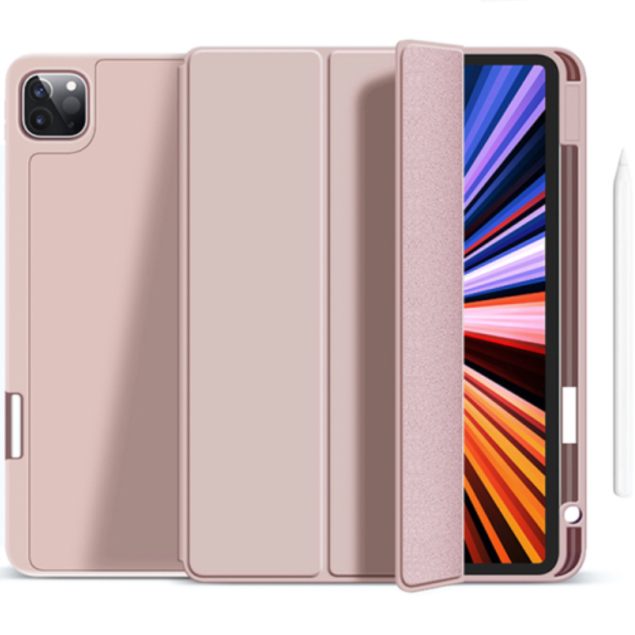 Чехол-книжка WIWU Skin Feeling Protective Case for iPad Pro 12,9 5th Gen 2021 M1 6th Gen 2022 M2 Pink