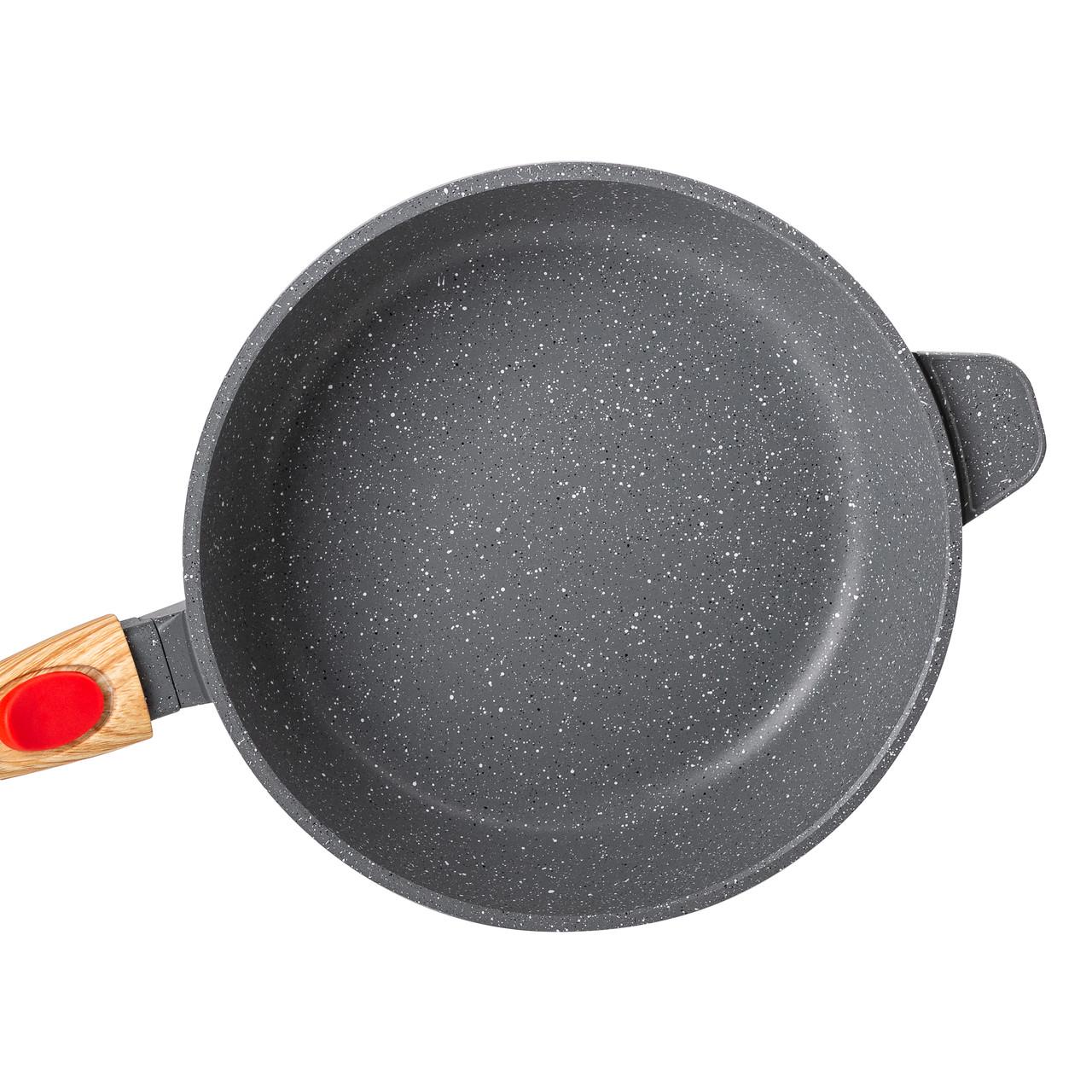 Сковорода алюмінієва глибока MGC зі скляною кришкою 2,4 л Ø 24 см - фото 2 Сковорода алюмінієва глибока MGC зі скляною кришкою 2,4 л Ø 24 см - фото 2