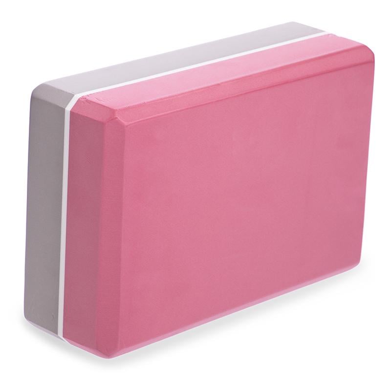 Блок для йоги FI-1713 Серо-бордовый (56429301)