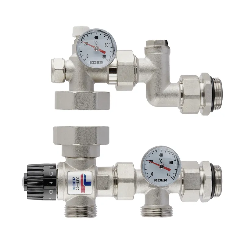 Смесительный узел KOER KR.2022 1 с термостатическим смесительным клапаном 20-43°C (KR5469)