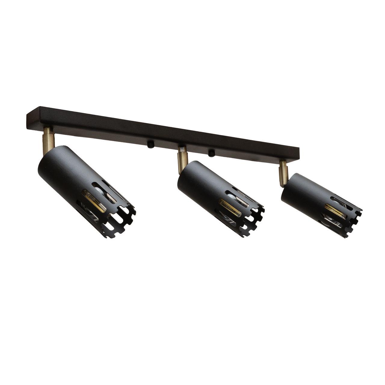 Спот-светильник MSK ELECTRIC Teramo с поворотным механизмом под три лампы Е27 Черный (NL 18050-3 BK)