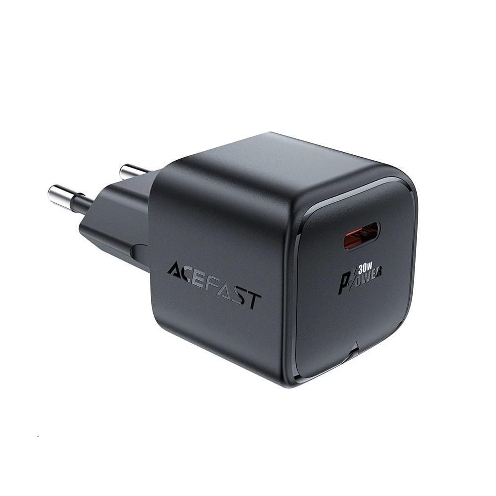 Зарядное устройство сетевое для ACEFAST A77 mini PD30W GaN USB-C charger Black (6974316282662)