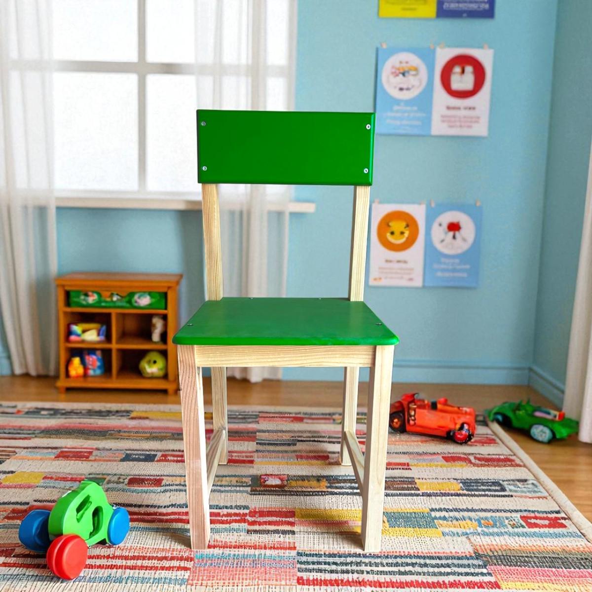 Детский стульчик деревянный Kolodo 56 см Зеленый - фото 3 Детский стульчик деревянный Kolodo 56 см Зеленый - фото 3