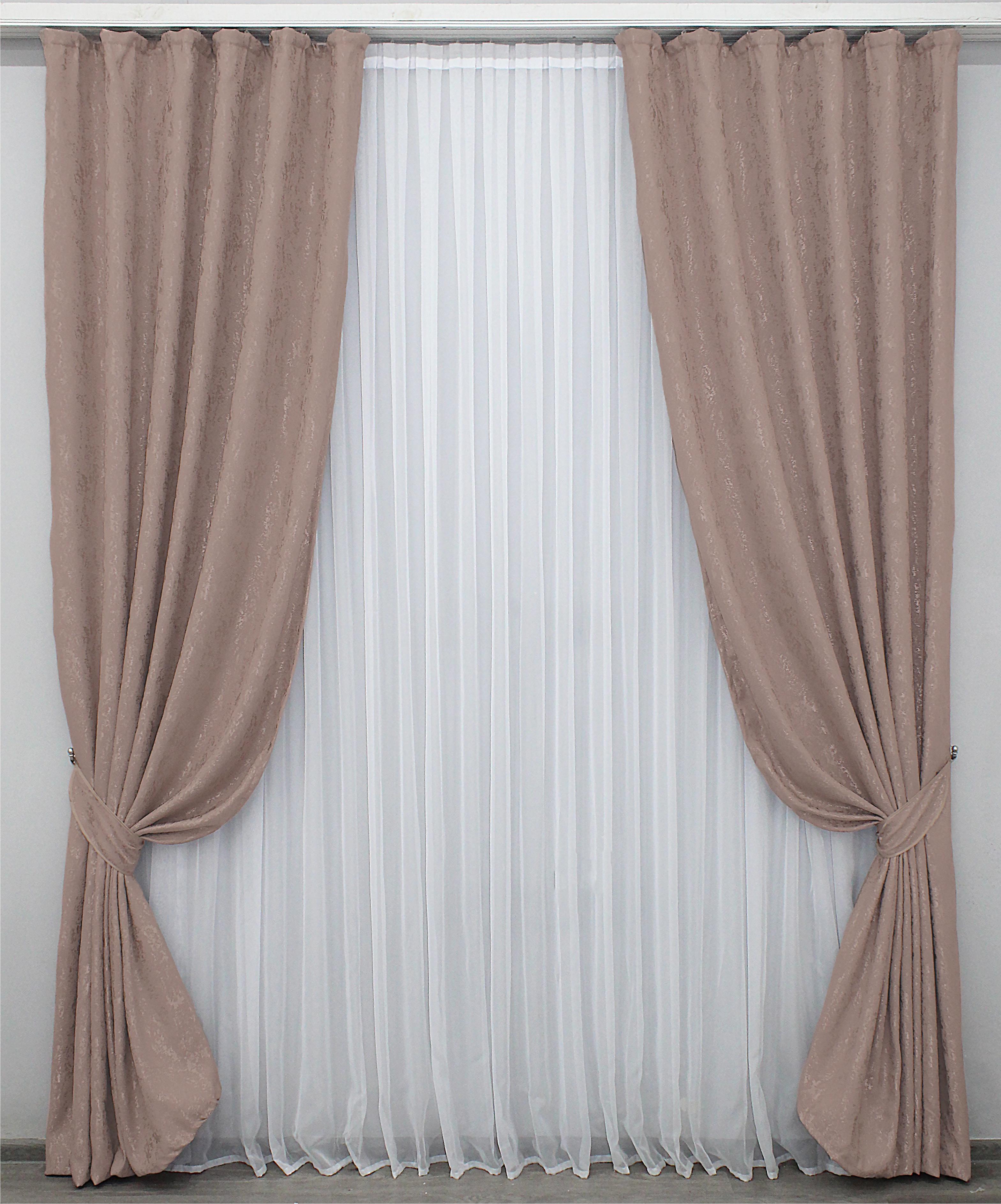 Комплект штор VR-Textil мрамор Pavliani № 1174ш лен 150х270 см 2 шт. Пудровый (33-0003) Комплект штор VR-Textil мрамор Pavliani № 1174ш лен 150х270 см 2 шт. Пудровый (33-0003)