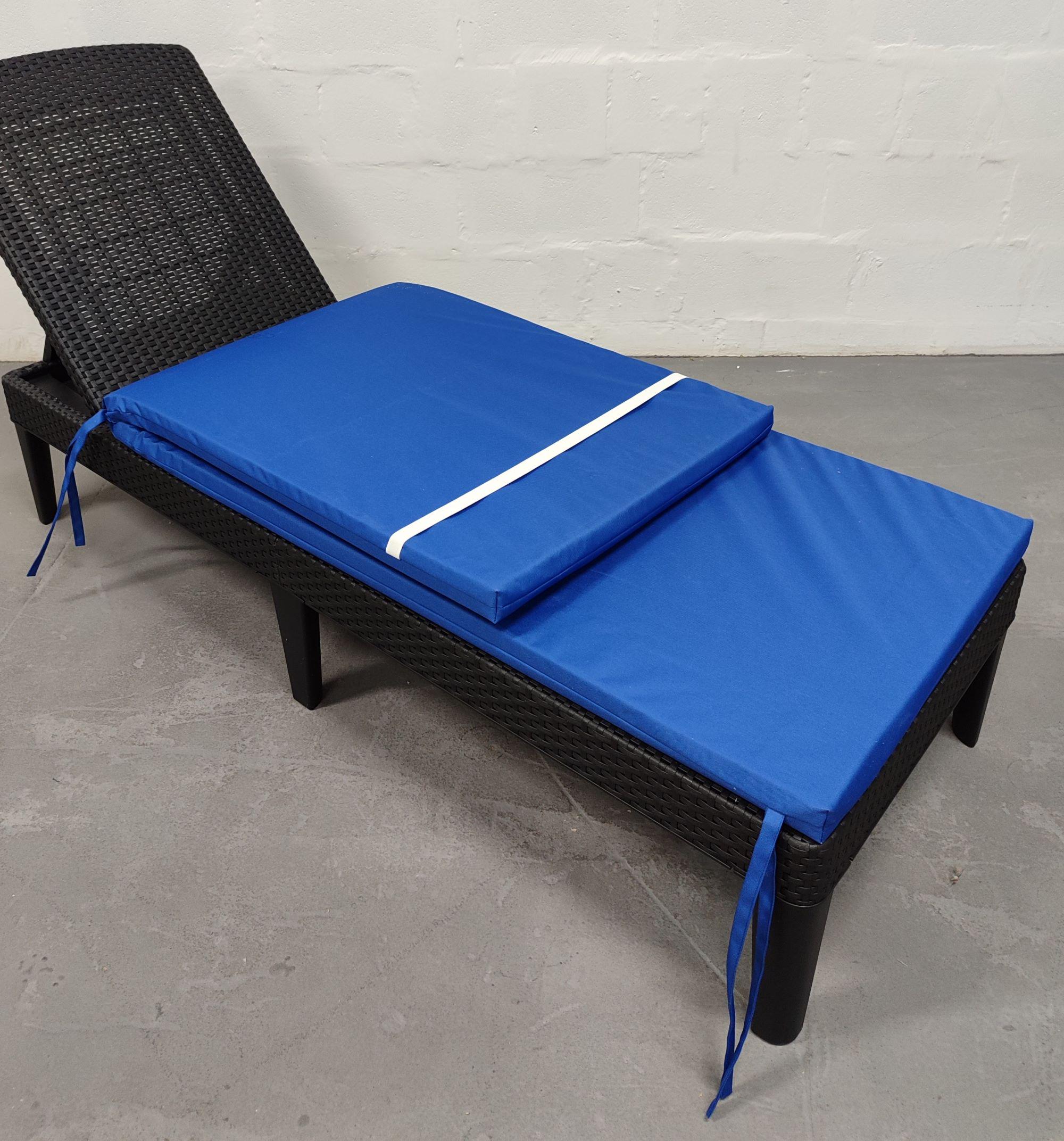 Матрас для шезлонга eGarden RIO 195x58x4 см Синий єлектрик (5743) - фото 4 Матрас для шезлонга eGarden RIO 195x58x4 см Синий єлектрик (5743) - фото 4