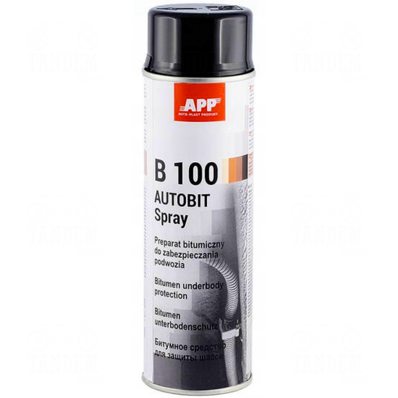 Бітумний засіб для захисту шасі APP B100 Autobit аерозоль 500 мл Чорний
