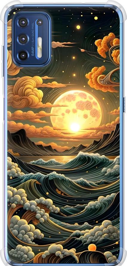 Чехол на Motorola G9 Plus Арт волны (6332sp-2104-42517)