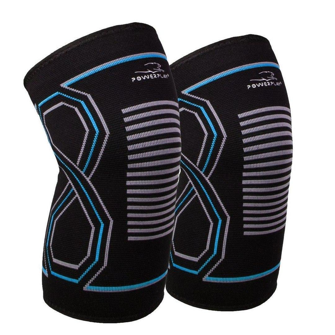 Наколенники спортивные PowerPlay PP 4099 Knee Support пара L/XL Черный/Синий (27343129)