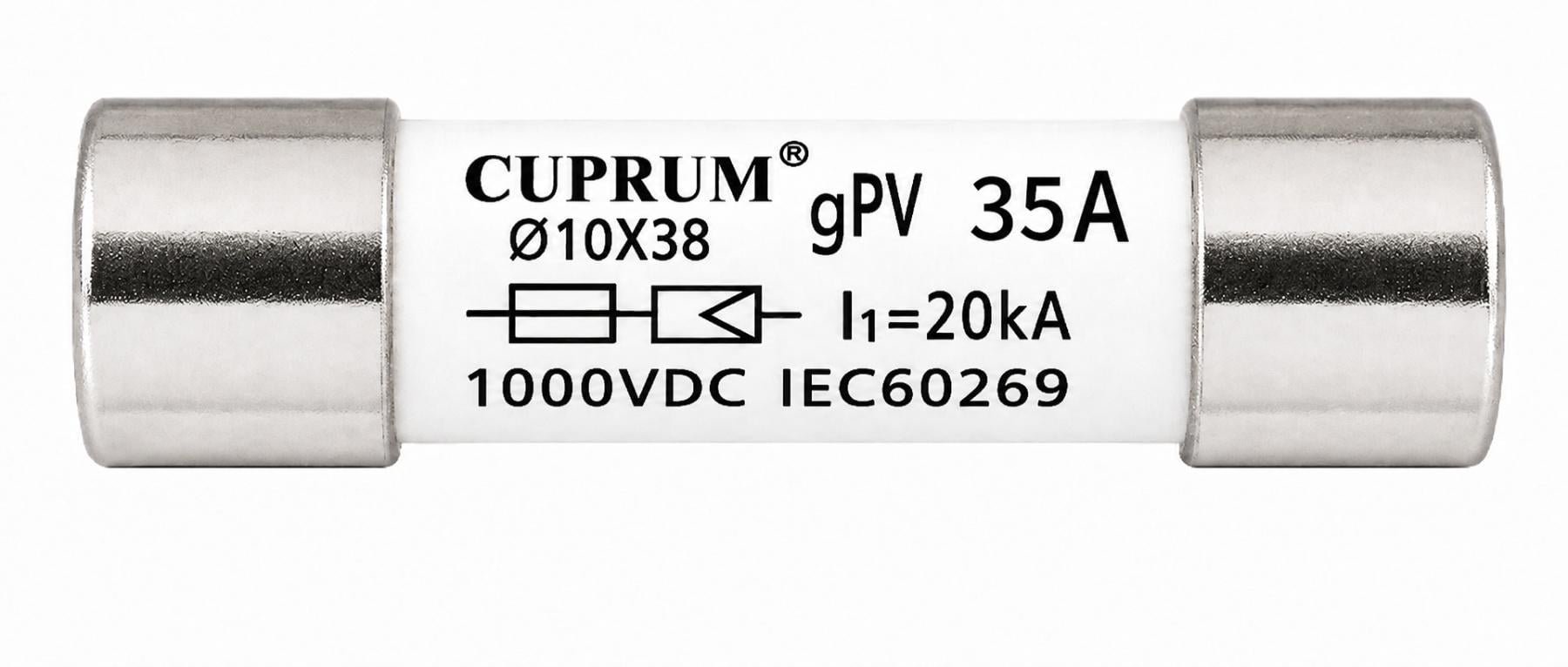 Предохранитель gPV 1038 быстродействующий 35А 1000V (37635747)