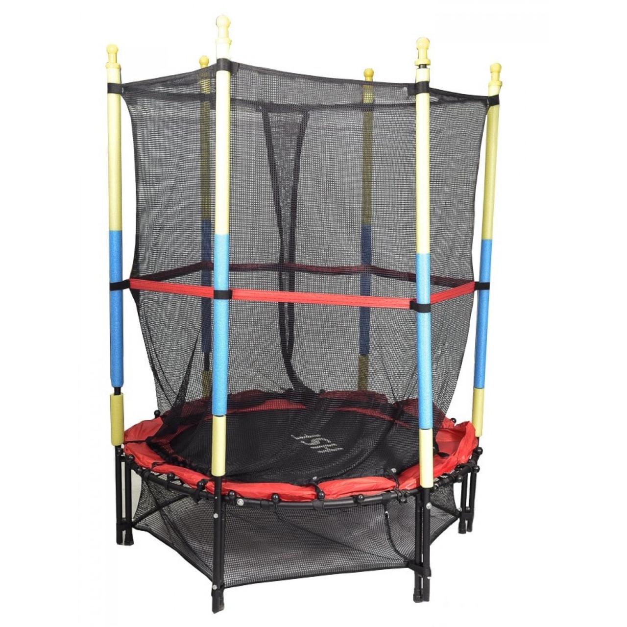 Батут дитячий із внутрішньою сіткою та захисними бортами HouseFit B 7105 для вулиці та приміщень до 100 кг 140 см (2021103123) Батут дитячий із внутрішньою сіткою та захисними бортами HouseFit B 7105 для вулиці та приміщень до 100 кг 140 см (2021103123)