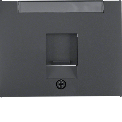 Панель лицевая Berker K.1 для компьютерной/телефонной розетки RJ12/RJ45 Антрацитовая (11707006)