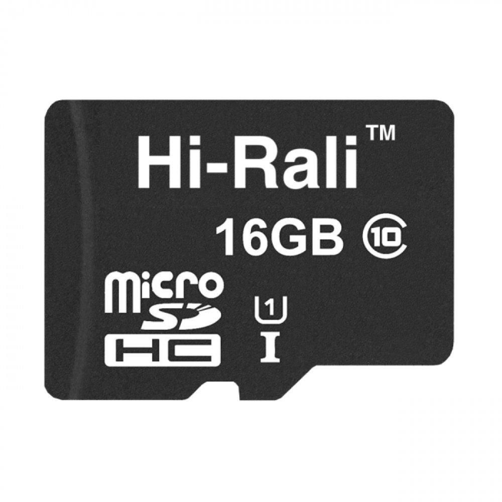 Карта памяти Hi-Rali 16 Гб MicroSD 104 Мб/с скоростная UHS-1 Черный (96149169535)