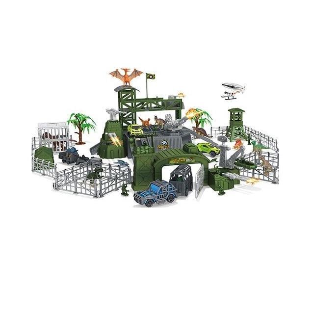 Набор динозавров детский военная база Green (151549)
