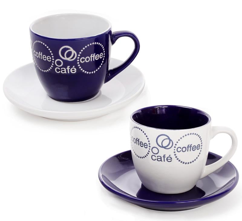 Набор чашек Mokko Coffee с блюдцами 250 мл Blue