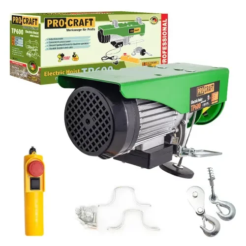 Підйомник тельфер ProCraft ТР600 лебідка 600 кг трос 20 м