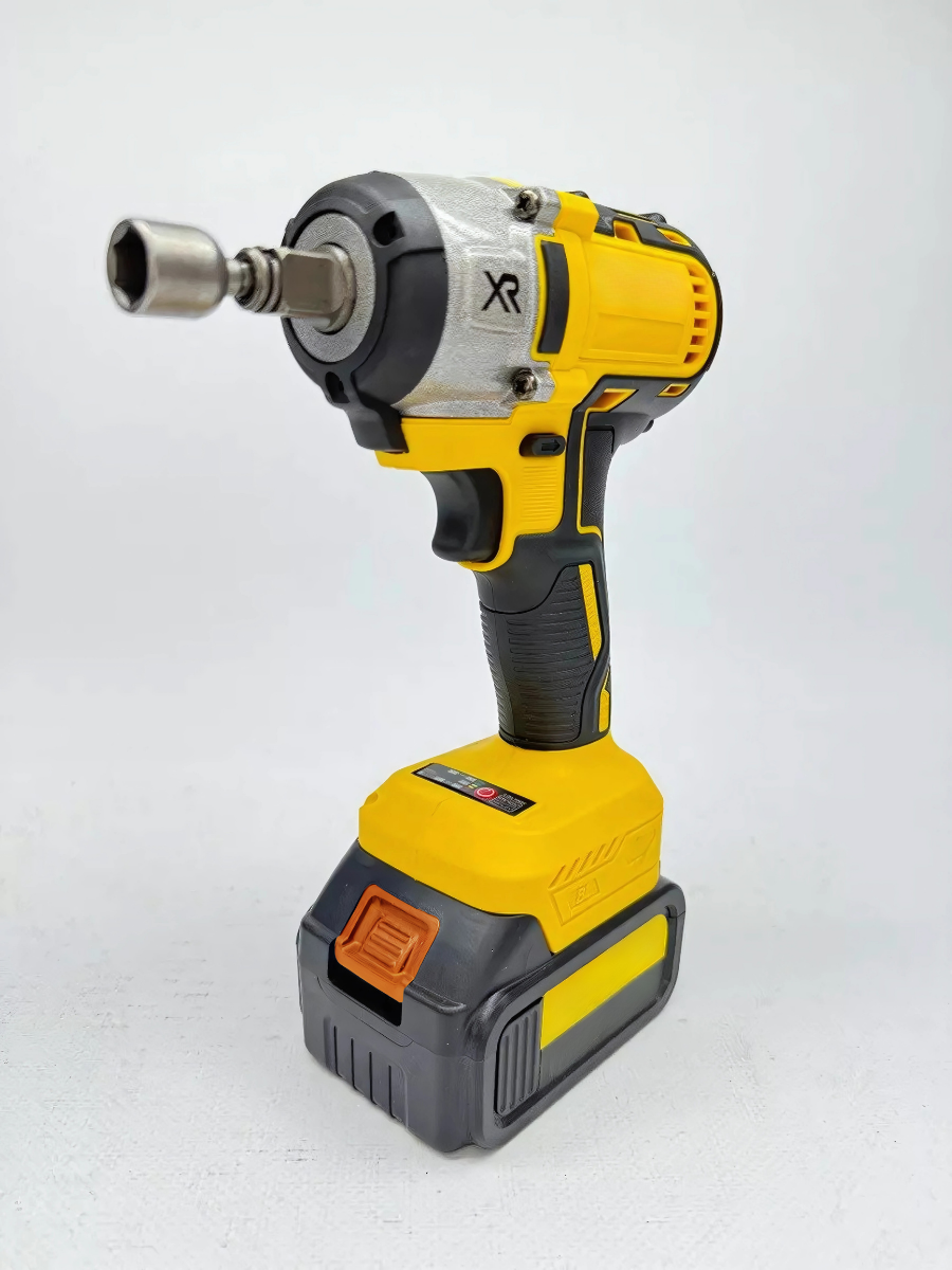 Гайковерт акумуляторний ударний з індикацією заряду 460 Н.М 36V кейс/2 АКБ Жовтий (5611376632) - фото 5