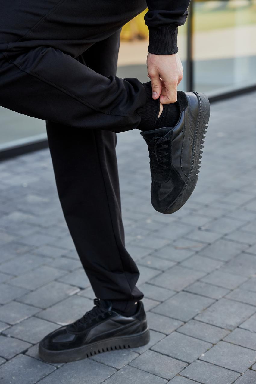 Мужской костюм М169.2 батал двухнитка XXL Черный (891-1-64) - фото 3 Мужской костюм М169.2 батал двухнитка XXL Черный (891-1-64) - фото 3