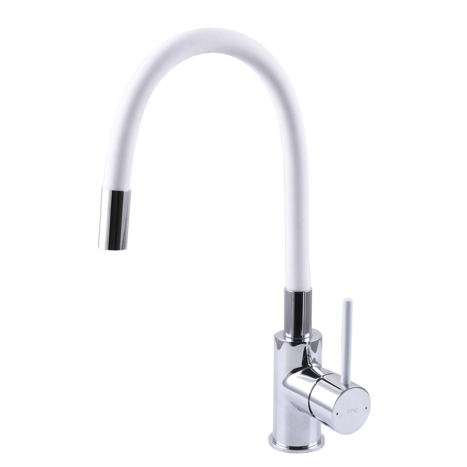 Кран на кухню TOPAZ Белый/Хром (21543)