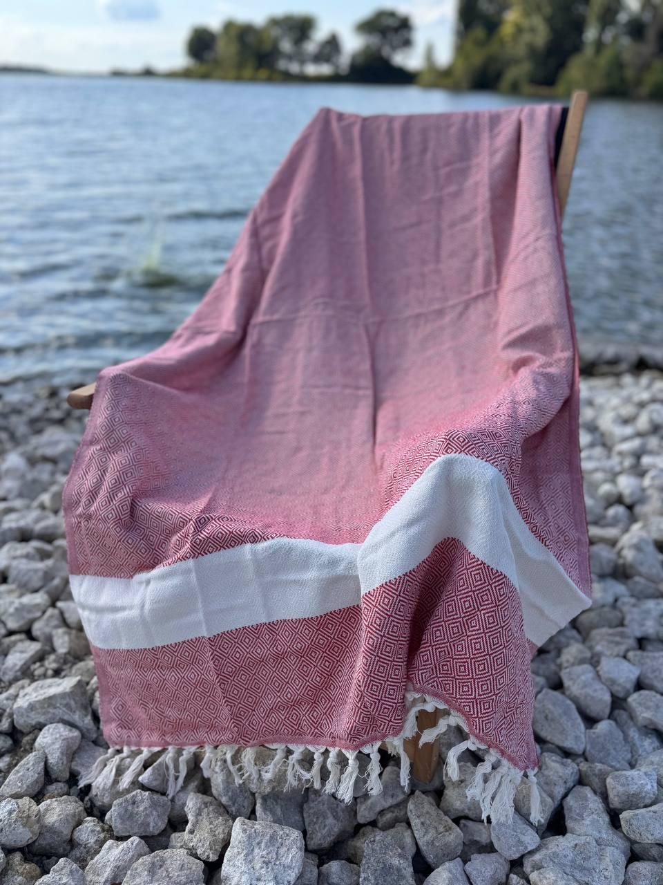 Покрывало гипоаллергенное муслин 100х180 см Розовый (П4К-AL-peshtamel-001-01) - фото 4 Покрывало гипоаллергенное муслин 100х180 см Розовый (П4К-AL-peshtamel-001-01) - фото 4