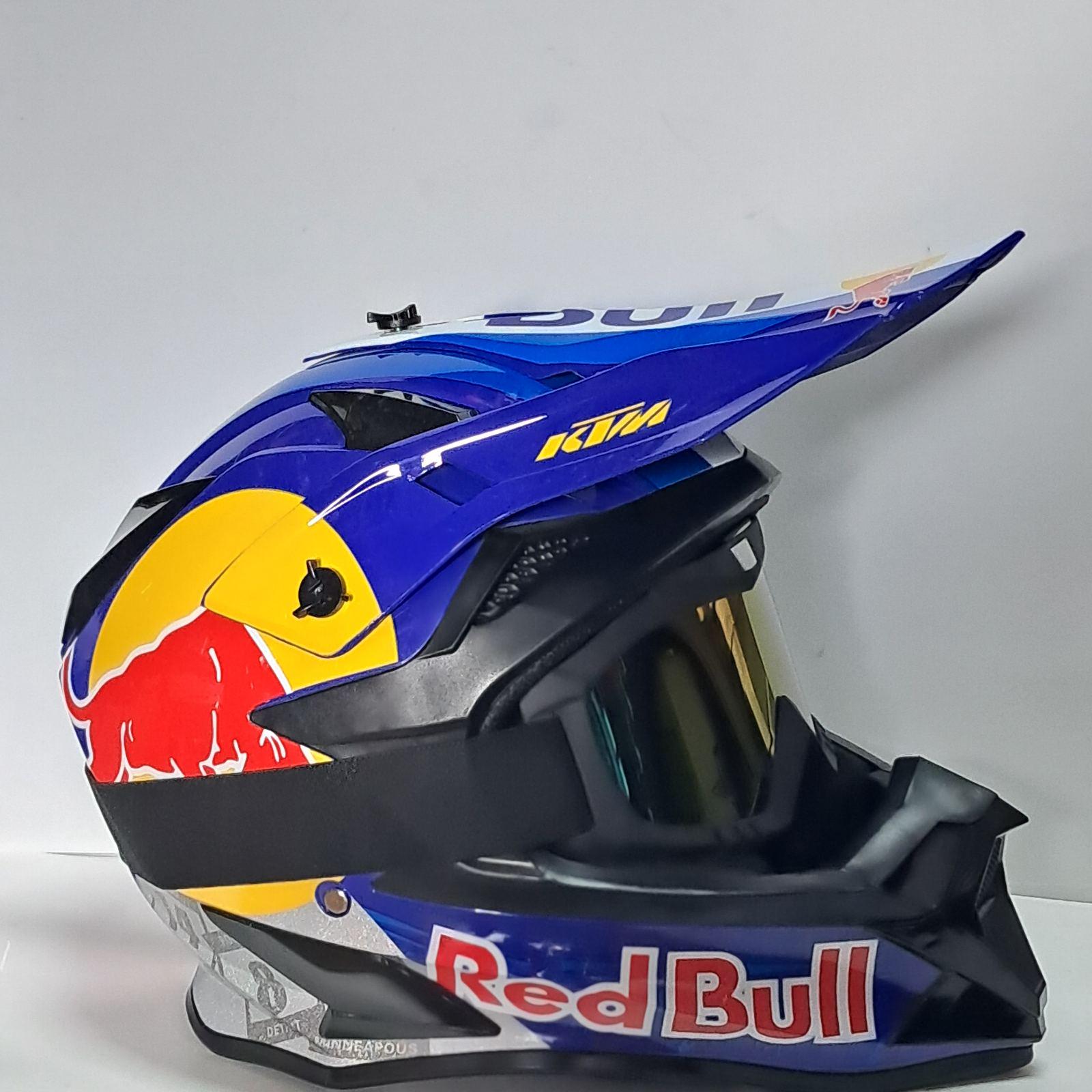 Мотошолом Red Bull KTM Cross з окулярами (H-KRBg)