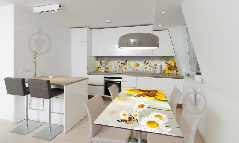 Наклейка вінілова на стіл Zatarga «Ніжні Ромашки 02» 600х1200 мм Z180332st