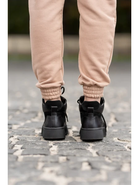 Кеды женские хайтопы замшевые на байке р. 41 26,5 см Черный - фото 2 Кеды женские хайтопы замшевые на байке р. 41 26,5 см Черный - фото 2