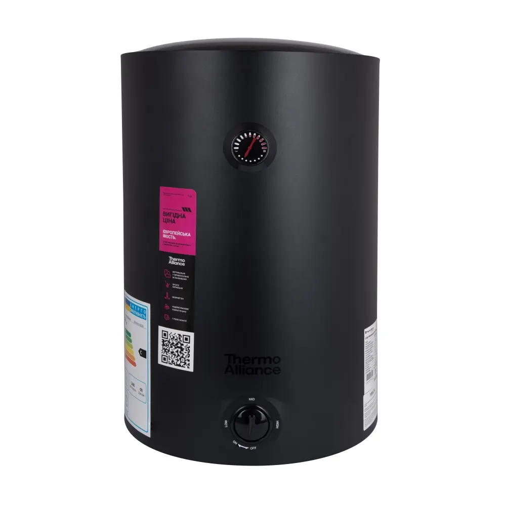 Бойлер Thermo Alliance D 15 кВт 100 л мокрый ТЭН вертикальный Черный (D100VH15Q3В) Бойлер Thermo Alliance D 15 кВт 100 л мокрый ТЭН вертикальный Черный (D100VH15Q3В)