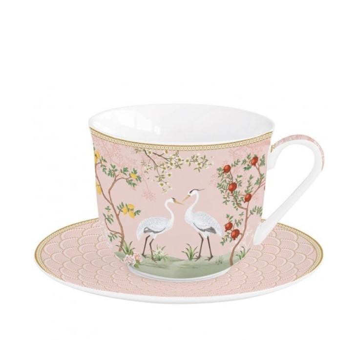 Чашка для чая с блюдцем Easy Life Jardin de Reves 370 мл (111005223)