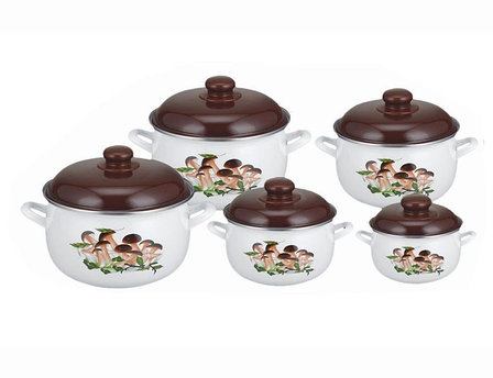 Набор эмалированных кастрюль Edenberg 10 пр. (EB-1880) - фото 2