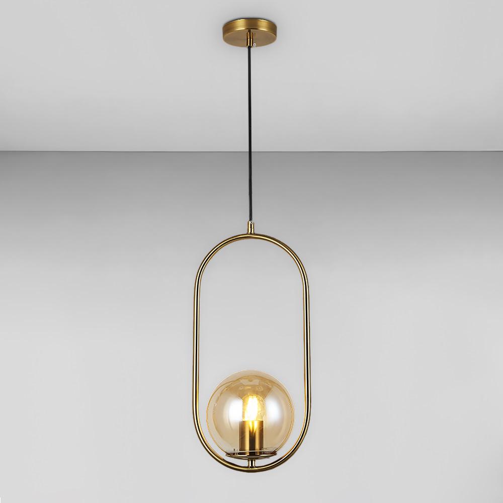 Люстра подвесная шар Light House LS-17190-1 BRZ/BR Бронзовый/Янтарный