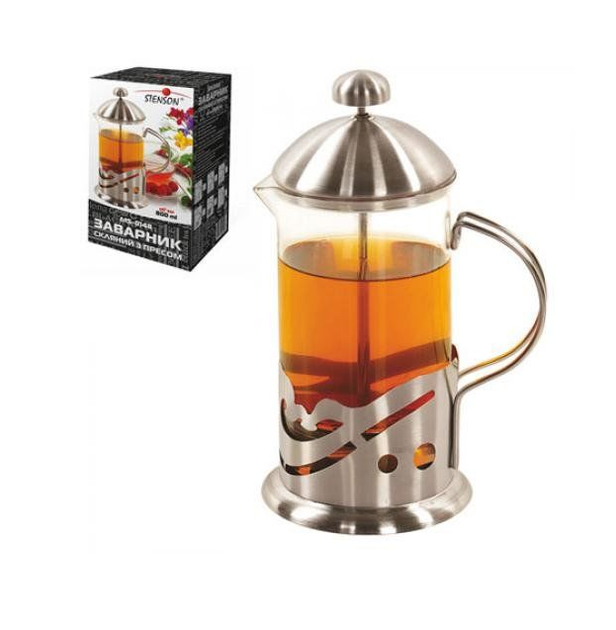Френч-пресс Stenson MS-0148 стеклянный 800 мл - фото 2 Френч-пресс Stenson MS-0148 стеклянный 800 мл - фото 2