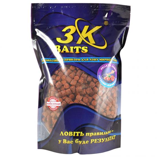Пеллетс 3KBaits AMINO Кальмар-журавлина 8 мм 400 г (3KB1685)