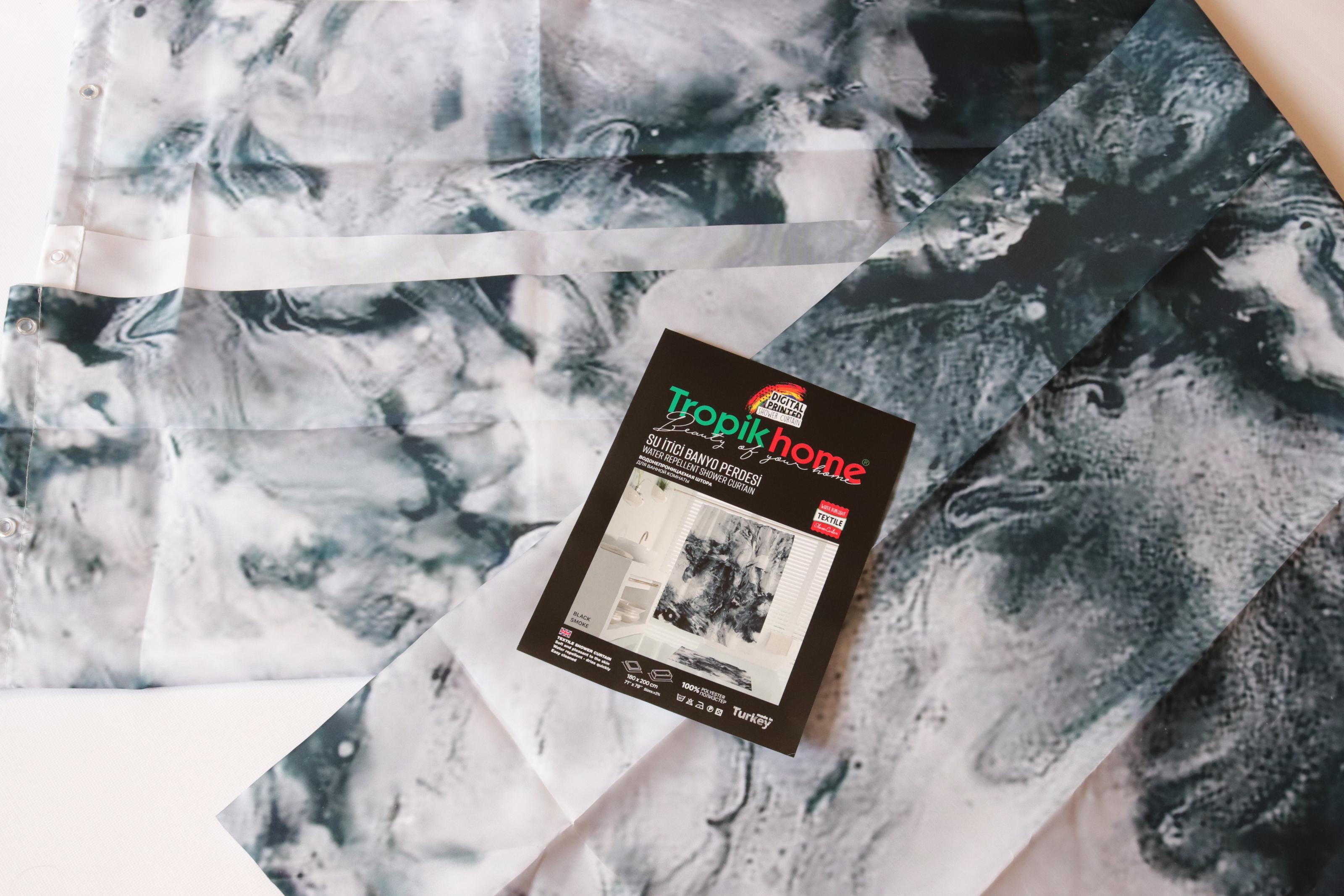 Штора для ванной Tropikhome Black Smoke 180x200 см (54679512) - фото 2 Штора для ванной Tropikhome Black Smoke 180x200 см (54679512) - фото 2