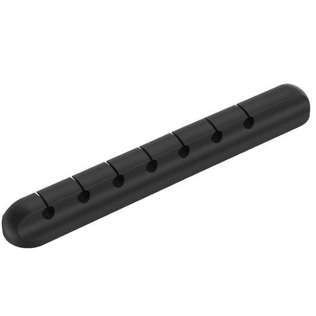 Тримач-органайзер для кабелів на 7 гнізд 12 см Чорний (35-9-1798-Ч)