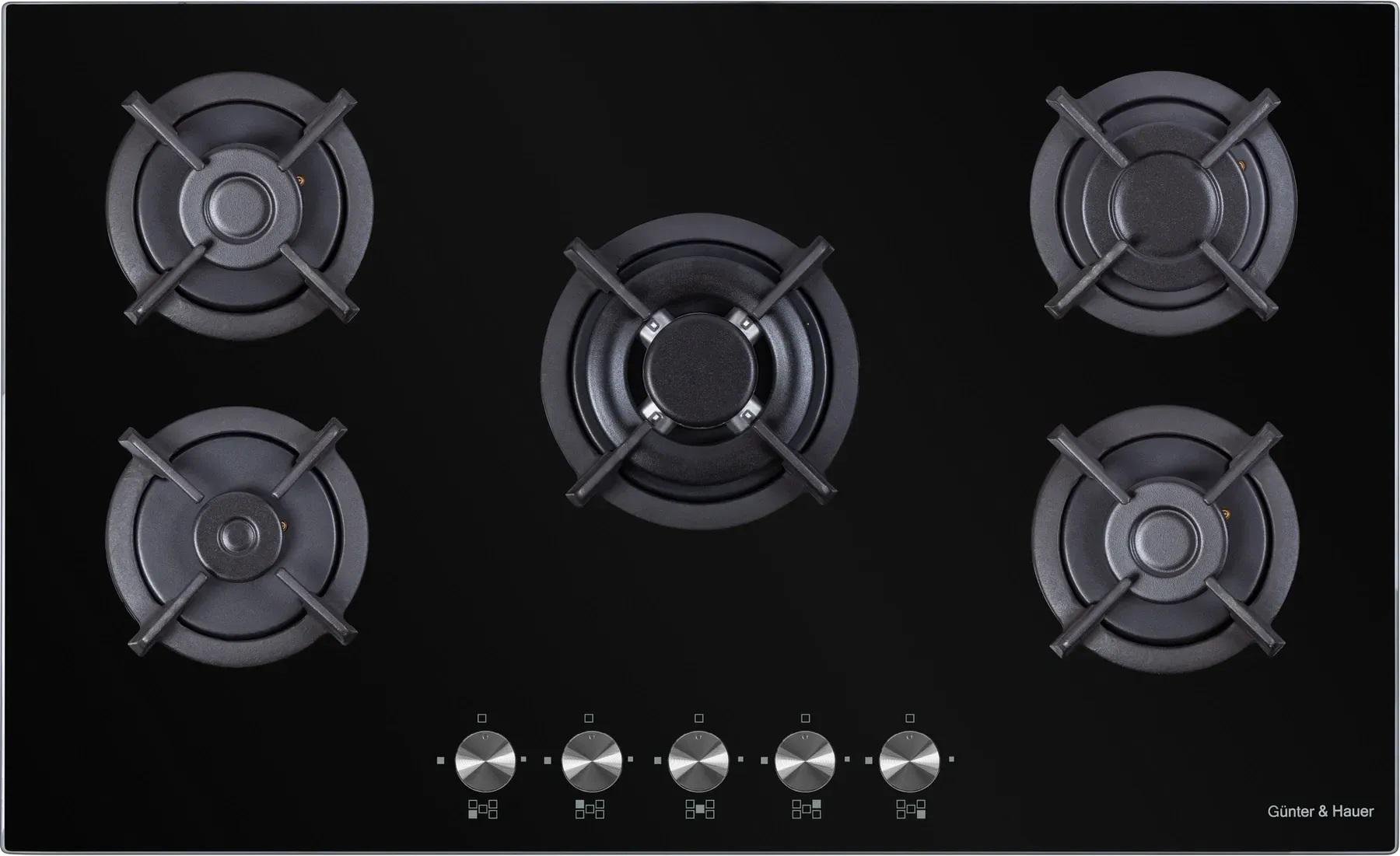 Варочная поверхность газовая стеклянная Gunter&Hauer GL 9 B - фото 3 Варочная поверхность газовая стеклянная Gunter&Hauer GL 9 B - фото 3