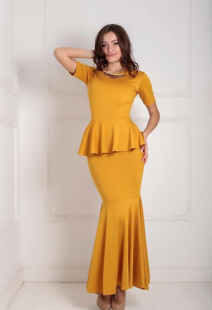 Платье женское Podium Amalia 20930-MUSTARD M Горчичный