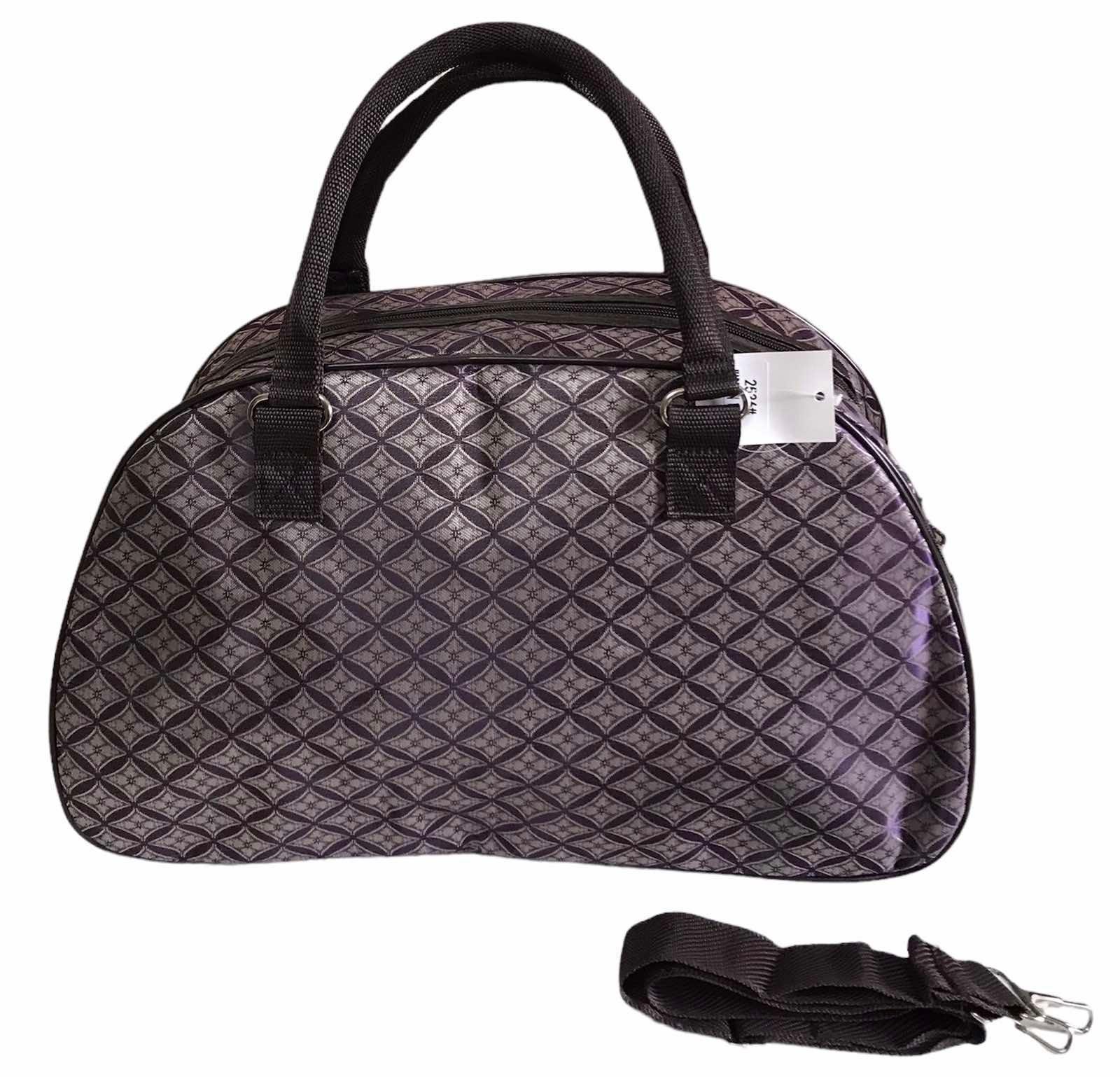 Сумка дорожная ручная кладь с длинным ремнем через плечо Светло-коричневый (2536LL)