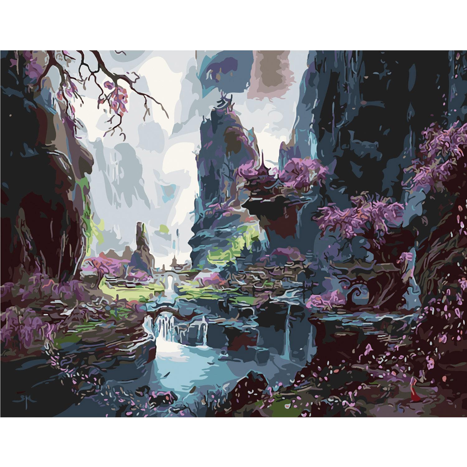 Картина по номерам Strateg Фантастический пейзаж 40х50 см (SY6038)