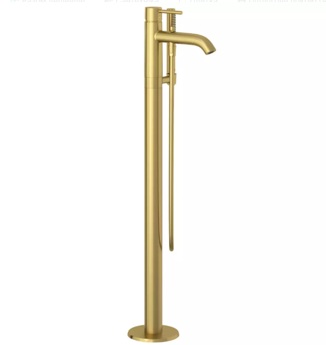 Смеситель для ванны Kludi Bozz 38590N076 напольный Брошенный золотой (559525)