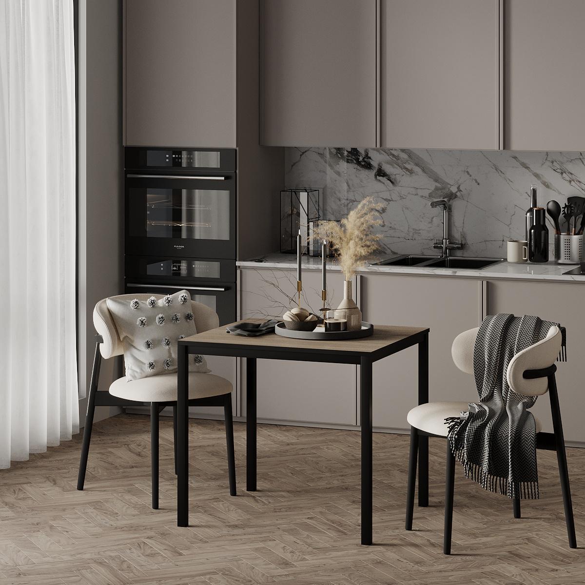 Стіл обідній Art in Head Brevity Loft mini 670х750х670 мм Дуб вінтаж оксид/Чорний метал (520028812) - фото 3 Стіл обідній Art in Head Brevity Loft mini 670х750х670 мм Дуб вінтаж оксид/Чорний метал (520028812) - фото 3