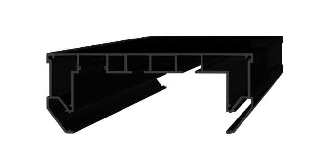 Профиль-карниз скрытый SENS 8 ArtLine для натяжных потолков алюминиевый 2 м Черный (UK25_2Черн)