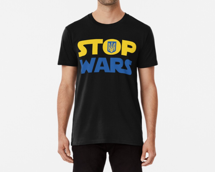 Футболка мужская патриотическая Stedman с принтом Stop Wars Ukraine S Черный (УКР81-1599365105)